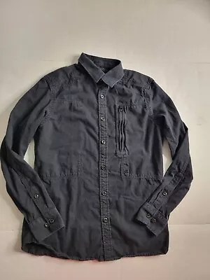 G Star Raw Powel Shirt Mens Medium Long Sleeves Button Up Black • $22.45