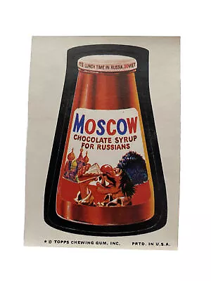 Moscow Chocolate Syrup For Russians - Topps Wacky Packages Series 9 - 1974 Vtg • $3.99