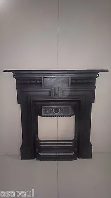 Original  Antique Victorian Edwardian Cast Iron Combination Fireplace   • £795