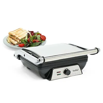 £39.99 • Buy Electric Panini Press Grill – VonShef 4 Slice Sandwich Toaster Non Stick – 1000W