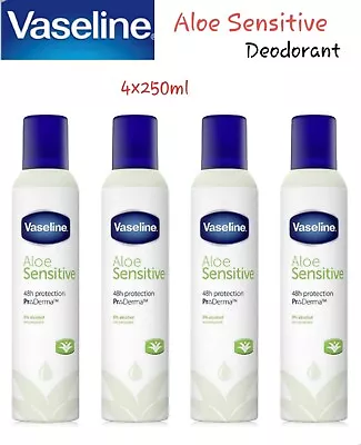 Vaseline Aloe Sensitive Deodorant - 4×250ml • £19.90