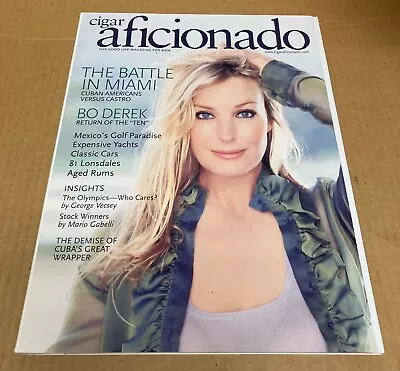 $5 • Buy 2000 August Cigar Aficionado Magazine With Bo Derek  Return Of Ten 