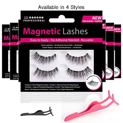 Professional Magnetic Eyelashes -  Wispy Fake False Lashes + Applicator Option • £3.99