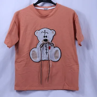 Moschino | Embellished Raised Fabric Teddy Bear With Bow String T-Shirt Medium • $50