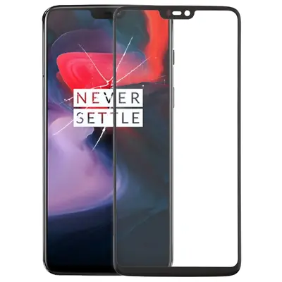 For OnePlus 6 Front Screen Outer Glass Lens (Black) • $17.59