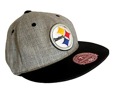 NFL Pittsburgh Steelers Mitchell & Ness 7 3/8 Fitted Cap Hat Nostalgis Co. USA + • $24.99