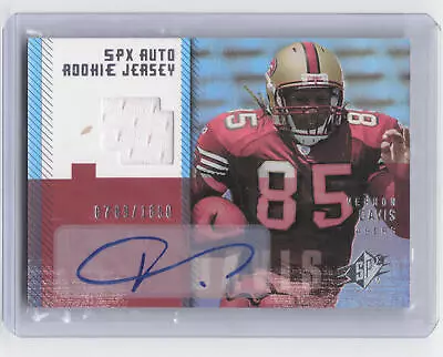 2006 SPx #189 Vernon Davis RC Jersey Auto #/1650 • $24.95