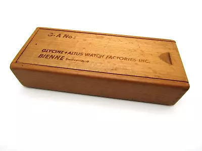 Vintage Ultra Rare 1960's Glycine + Atlas Wood Presentation Case Box For Airman • $299.99