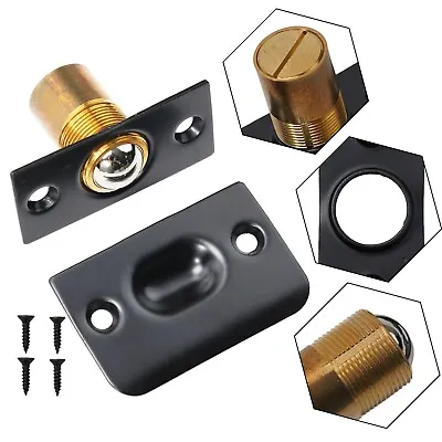 Brass Steel Adjustable Roller Ball Door Spring Catch Lock Internal Latch Set • £5.87