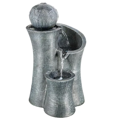 £50.59 • Buy Indoor Outdoor Polyresin Water Fountain Feature LED Lights Ball Garden Statue