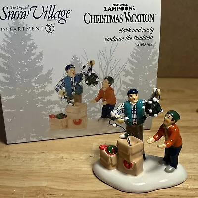 Dept 56 National Lampoons Christmas Vacation Clark And Rusty Continue Tradition • £28.49