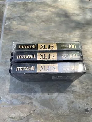 3Maxell XL II-S Cassettes 100 M. Type 2 Chrome Position Tape. Japan. • $17.50