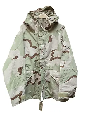 Genuine US Army Tri Colour Camo Gore-Tex ECWCS Parka Jacket Medium/Regular #453 • £99.95