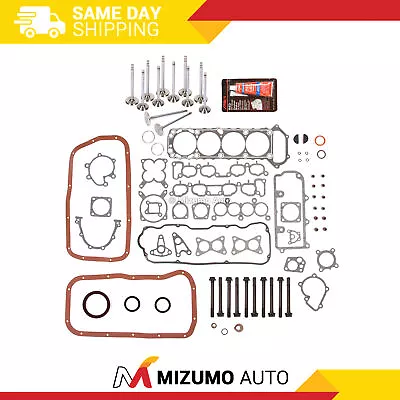 Full Gasket Set Intake Exhaust Valves Fit 90-92 Nissan Axxess Stanza 2.4L KA24E • $129.95