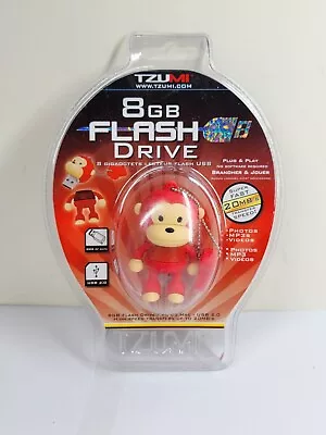 Tzumi 8 GB Flash Drive Red Monkey Plug & Play 8 Gigaoctets Lecteur Flash USB • $20