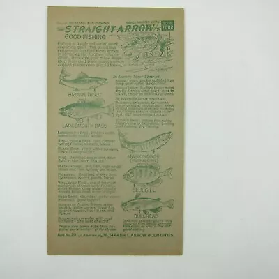 Nabisco Shredded Wheat Straight Arrow Indian Book 4 Card 20 Fishing Vintage 1952 • $9.99