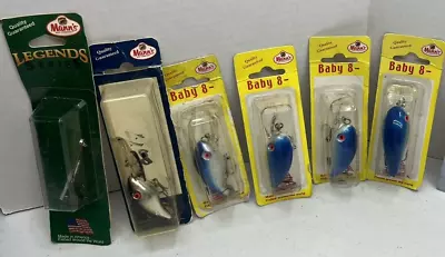 Vintage Mixed Lot (6) Mann's Baby 8- By: Legends Fishing Lures #M3 • $24.99