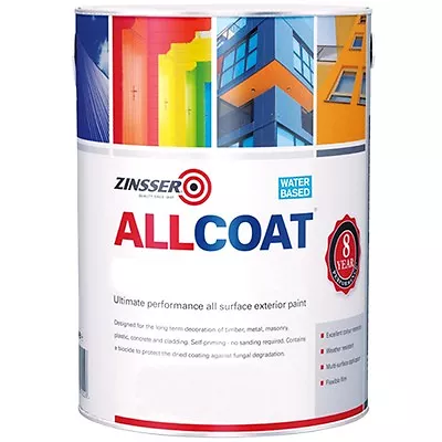 Zinsser Allcoat Exterior Paint All Colours & Sizes Matt Satin Gloss Finish • £19.29