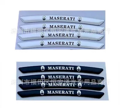 New 4x Maserati Logo Car Wheel Steel Ring Badge Emblems/Stickers Black/Chrome • $10.44