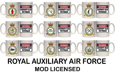 ROYAL AUXILIARY AIR FORCE RAF MILITARY GRUMPY OLD VETERAN 11oz & 15oz MUG (MI46) • £8.99