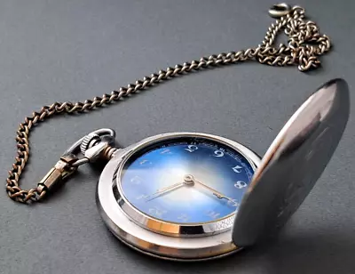 Pocket Watch MOLNIJA  3602  SU Mechanical SSSR  `70s  Very RARE VINTAGE • $85