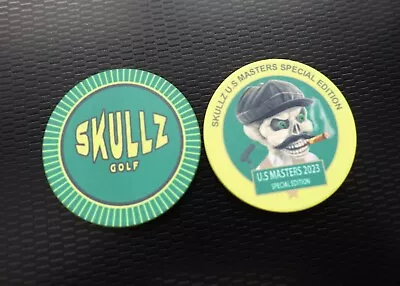 Skullz Golf 2023 Masters Special Edition Ceramic Ball Marker Poker Chip • £2.95