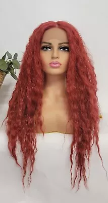 Lace Front Extra Long Body Wave Wig Cherry Cosplay Daily-sepia Synthetic Ec9235 • $38