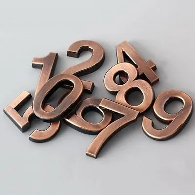 Metal A-Z Numbers Address 3D Letters Door Stickers Plaques Digit Sign Mailbox • £0.99