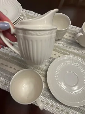 Set Of 7 Mikasa Italian Countryside Tea Cups  And 8  Saucers With Creamer • $80