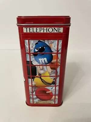 M&Ms Empty Tin Limited Edition Telephone Booth 2002 Canister • $8.99