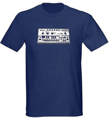 $16.99 • Buy Roland TB-303 Bass Synth Mens Navy Blue Tee Shirt, S - 5XL, Vintage Electronica