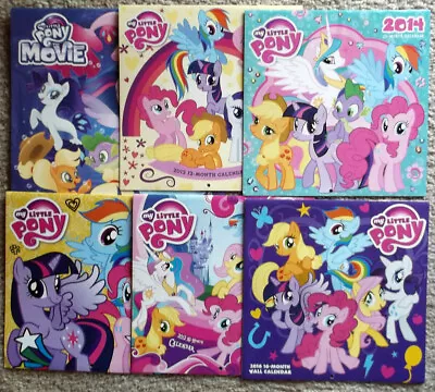 💥MY LITTLE PONY💥 Wall Calendars For Year 2012-13-14-15-16-18 - Lot Of 6 • $7.85