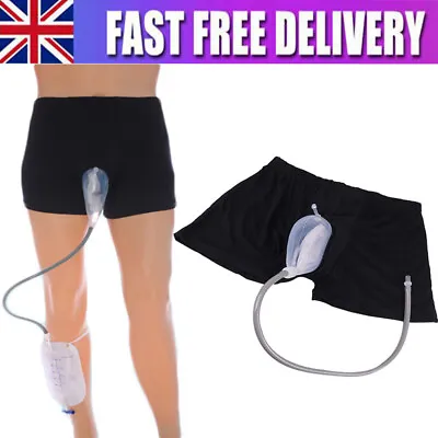 500ml Male Urinal Leg Bag Incontinence Men's Silicon Urine Collector W/ Catheter • £16.55