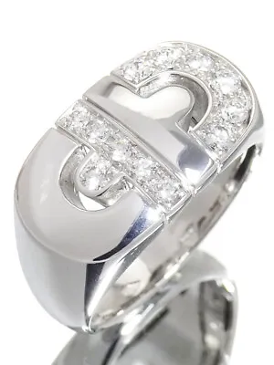 $2122 • Buy BVLGARI K18WG PARENTESI RING 12P Diamond White Gold