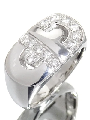 $2122 • Buy BVLGARI K18WG PARENTESI RING 12P Diamond White Gold