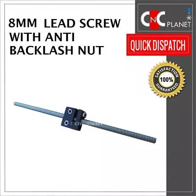 Anti Backlash Nut With 290 Mm Long Acme Lead Screw (Tr8*8) CNC 3D Printer Delrin • £12.99