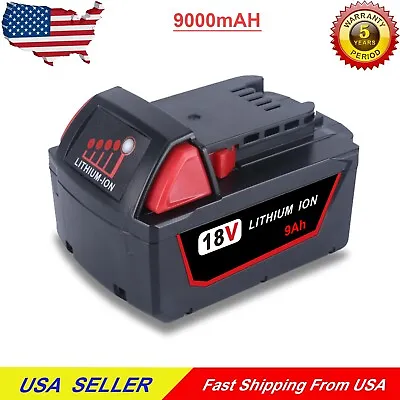 9.0Ah For Milwaukee M18 Lithium XC 18Volt Extended Capacity Battery 48-11-1860 • $49.99