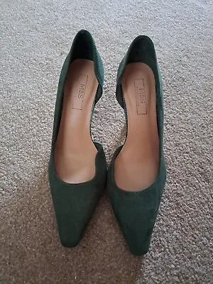 Marks And Spencer Womens Stunning  Green Shoes Size 4 Brand New Without Tags. • £10