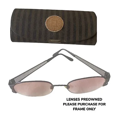 VINTAGE Fendi FS183 Black METAL MESH FRAMES ONLY Sunglasses Italy 53 19 Preowned • $59.99