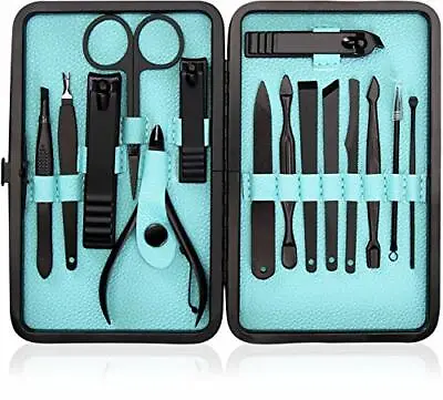 15 Piece Manicure Pedicure Nail Care Set Cutter Cuticle Clippers Kit Utopia Care • $15.76