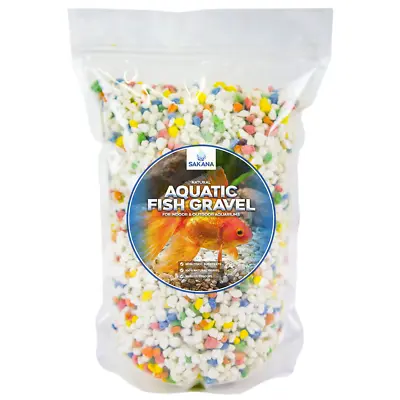 £9.99 • Buy Sakana Rainbow Mix Aquatic Fish Gravel - Premium Aquarium Tank Pond Décor Stones