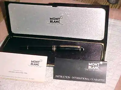 MONT BLANC  MEISTERSTUCK  -  CLASSIC BLACK LAQUER  -  14K 2-tone 4810 Nib - Case • $275