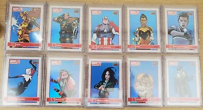 2021-2022 Marvel Annual Blue Parallel BLASTER BOX EXCLUSIVE Complete Your Base • $1