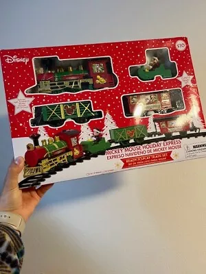 Working! Disney Mickey Mouse Holiday Express 12-Piece Train Set For Christmas • $37.99