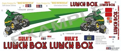 Marvels Hulk Theme Vinyl Stickers Fits Tamiya Lunch Box • £19.99