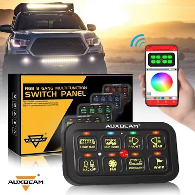 AUXBEAM RGB 8 Gang Switch Panel LED Light Relay System Control For Toyota Tacoma • $239.99