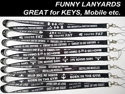 £2.99 • Buy Funny Lanyard Neck Strap Fitness Keys Mobile Camera Gift Idea Born In The Gym