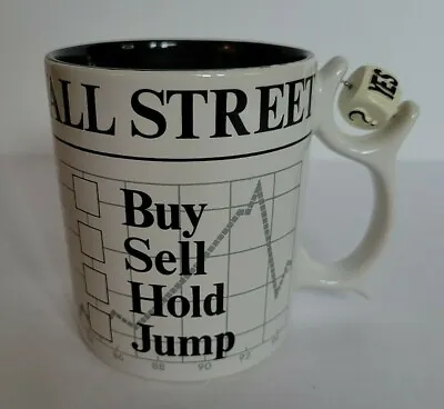 Dept 56 Spinner Coffee Mug Cup Wall Street Stock Market Buy Sell Hold Jump Dice  • $19.95