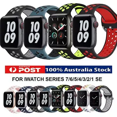 $4.99 • Buy IWatch Apple Watch Band Series SE Ultra 8 7 6 5 4 3 Strap 38 40 41 42 44 45 49