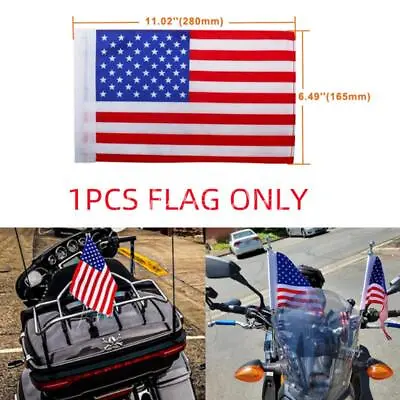 Motorcycle American USA Flag Banner Replacement For 3/8  Flagpole Luggage Rack • $6.99